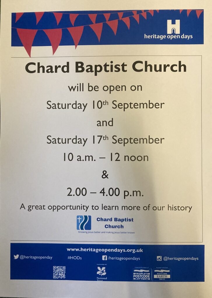 Heritage Open Days Chard Baptist Church